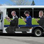 A fun ad for Traverse City State Bank on the BATA buses.