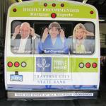 Another fun ad for Traverse City State Bank on the BATA buses (lots of glare in this photo).