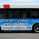 Endline Pike Insurance on a Bay Metro Bus - Bay City, MI.