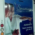 Rear bus ad for Sensations Memory Care on the EATRAN buses Charlotte, Michigan.