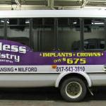 Painless Dentistry Bus Ad on the EATRAN buses in Charlotte Michigan (Eaton County).